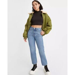 Levi’s WEDGIE STRAIGHT FIT WOMEN'S JEANS size 27 Blue Wash Button Fly